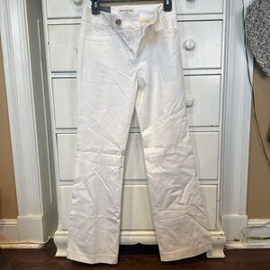 Banana Republic White Flare Trousers